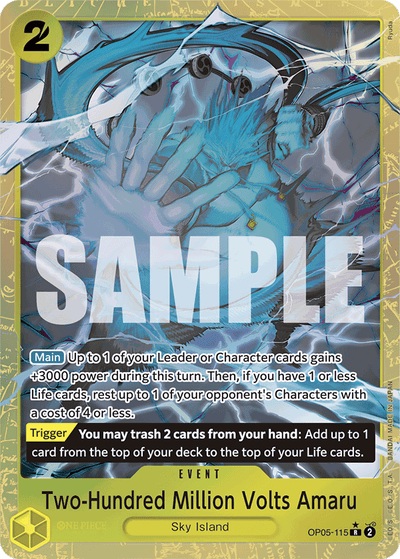 Two-Hundred Million Volts Amaru OP05-115 (Parallel 4) One Piece Card The Best One Piece Karte