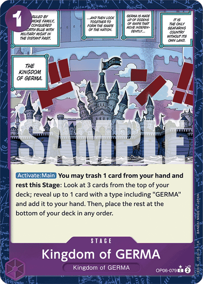Kingdom of GERMA OP06-079 (Parallel 3) One Piece Card The Best One Piece Karte