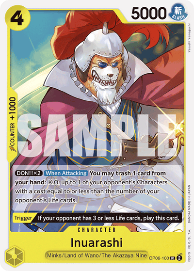 Inuarashi OP06-100_r1 One Piece Card The Best One Piece Karte