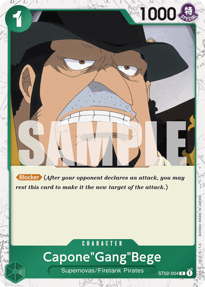 Capone"Gang"Bege ST02-004 (Parallel 2) One Piece Card The Best One Piece Karte