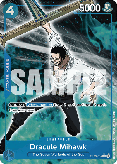 Dracule Mihawk ST03-005 (Parallel 5) One Piece Card The Best One Piece Karte