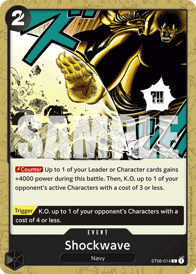 Shockwave ST06-014_r1 One Piece Card The Best One Piece Karte