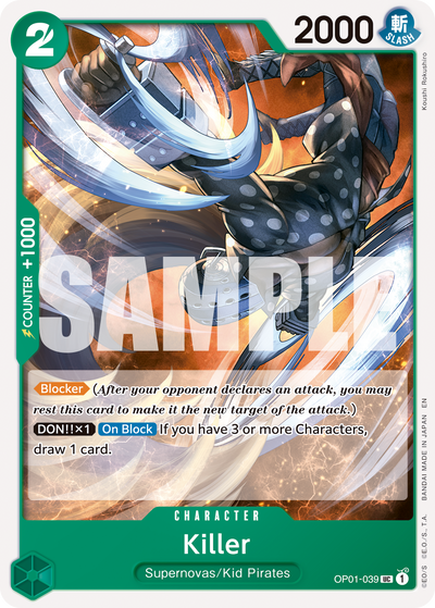 Killer OP01-039_r1 One Piece Card The Best Vol. 2 One Piece Karte