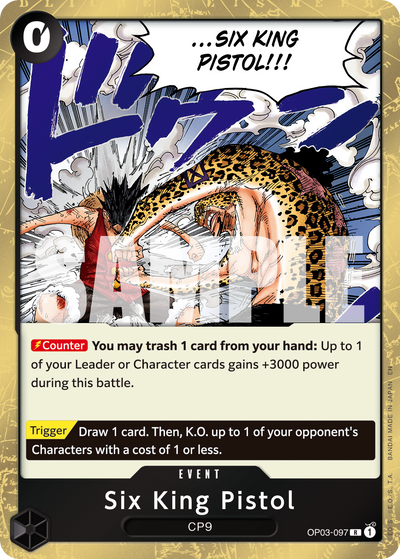 Six King Pistol OP03-097_r1 One Piece Card The Best Vol. 2 One Piece Karte