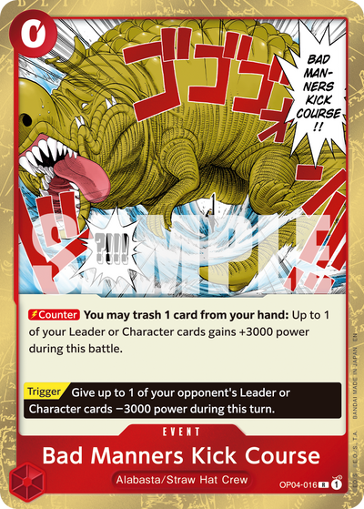 Bad Manners Kick Course OP04-016_r1 One Piece Card The Best Vol. 2 One Piece Karte