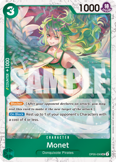 Monet OP05-036 (Parallel 2) One Piece Card The Best Vol. 2 One Piece Karte