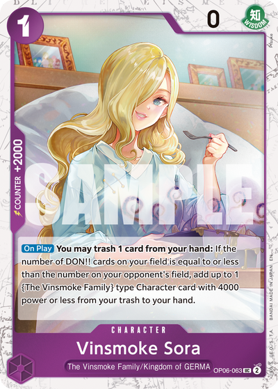 Vinsmoke Sora OP06-063 (Parallel 1) One Piece Card The Best Vol. 2 One Piece Karte