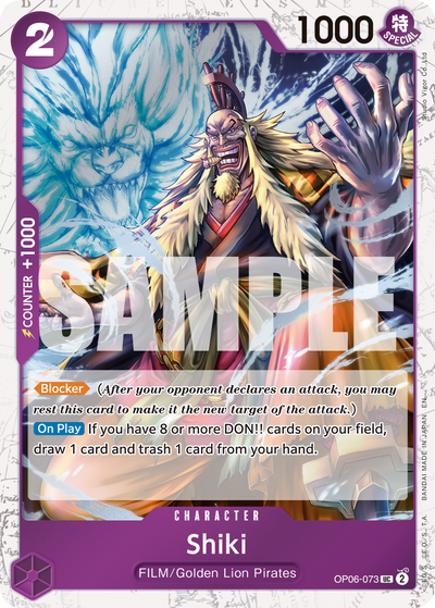 Shiki OP06-073 (Parallel 1) One Piece Card The Best Vol. 2 One Piece Karte