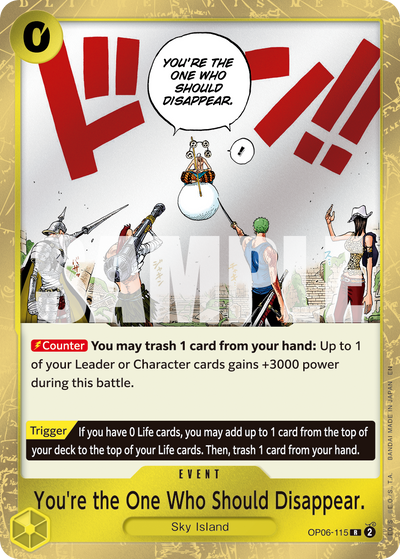You're the One Who Should Disappear. OP06-115_r1 One Piece Card The Best Vol. 2 One Piece Karte