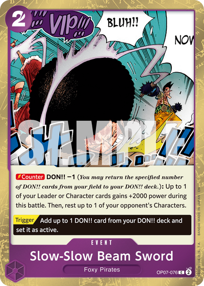 Slow-Slow Beam Sword OP07-076 (Parallel 1) One Piece Card The Best Vol. 2 One Piece Karte