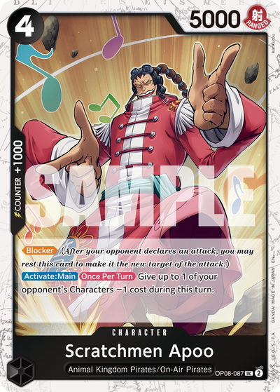 Scratchmen Apoo OP08-087 (Parallel 1) One Piece Card The Best Vol. 2 One Piece Karte