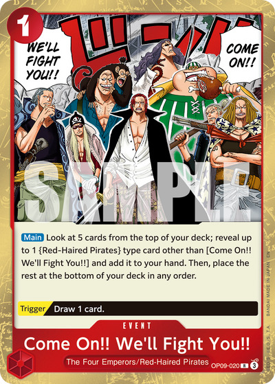 Come On!! We'll Fight You!! OP09-020_r2 One Piece Card The Best Vol. 2 One Piece Karte