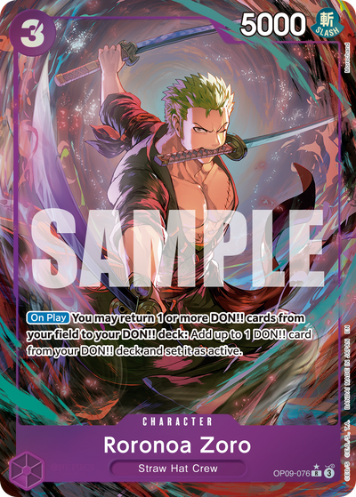 Roronoa Zoro OP09-076 (Parallel 2) One Piece Card The Best Vol. 2 One Piece Karte