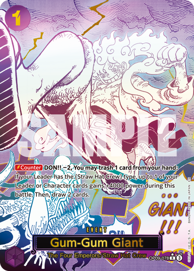 Gum-Gum Giant OP09-078 (Parallel 2) One Piece Card The Best Vol. 2 One Piece Karte