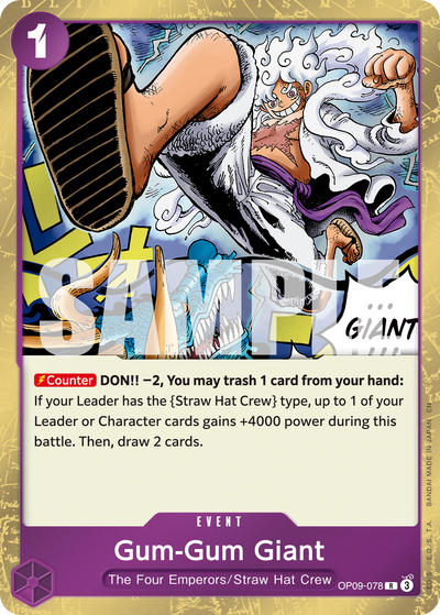 Gum-Gum Giant OP09-078_r1 One Piece Card The Best Vol. 2 One Piece Karte
