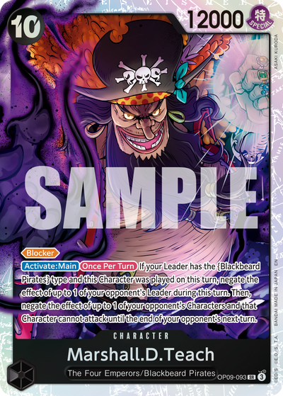 Marshall.D.Teach OP09-093_r1 One Piece Card The Best Vol. 2 One Piece Karte