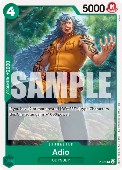 Adio P-078_r1 One Piece Card The Best Vol. 2 One Piece Karte