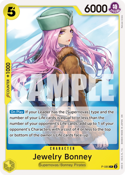 Jewelry Bonney P-085_r1 One Piece Card The Best Vol. 2 One Piece Karte