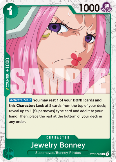 Jewelry Bonney ST02-007 (Parallel 3) One Piece Card The Best Vol. 2 One Piece Karte