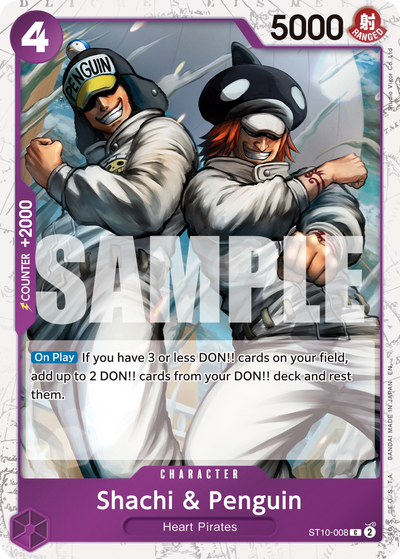 Shachi &amp; Penguin ST10-008 (Parallel 3) One Piece Card The Best Vol. 2 One Piece Karte