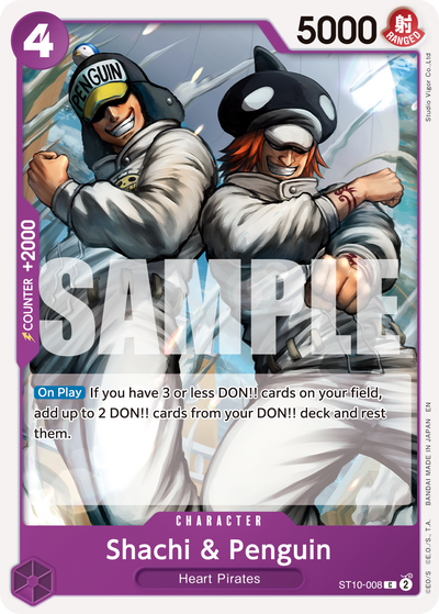 Shachi &amp; Penguin ST10-008_r1 One Piece Card The Best Vol. 2 One Piece Karte