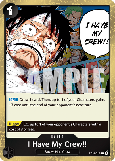 I Have My Crew!! ST14-016 (Parallel 1) One Piece Card The Best Vol. 2 One Piece Karte