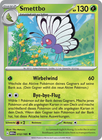 Smettbo 012/165 151 Pokémon Karte