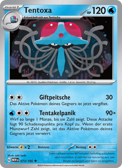 Tentoxa 073/165 151 Pokémon Karte