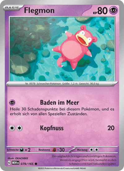 Flegmon 079/165 151 Pokémon Karte