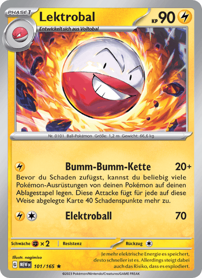Lektrobal 101/165 151 Pokémon Karte