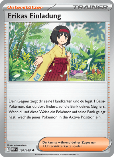 Erikas Einladung 160/165 151 Pokémon Karte
