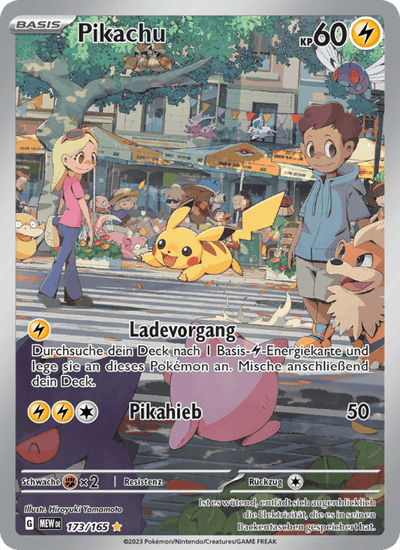 Pikachu 173/165 151 Pokémon Karte