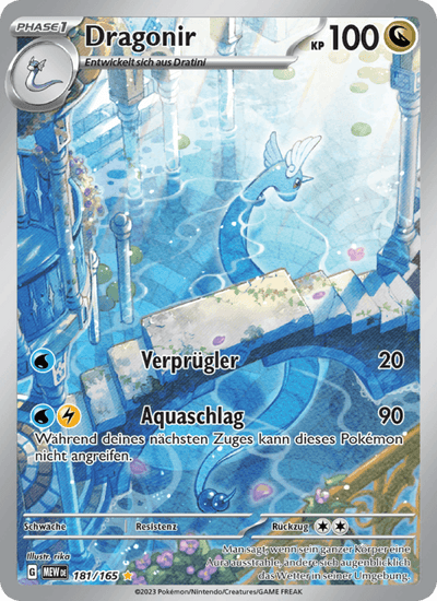 Dragonir 181/165 151 Pokémon Karte