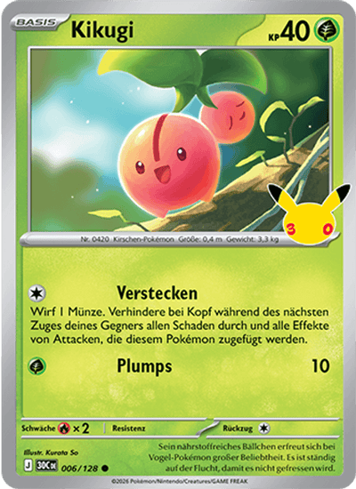 Kikugi 006/128 30th Celebration Pokémon Karte