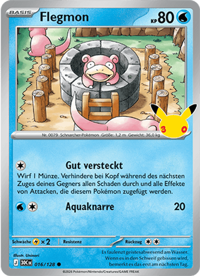 Flegmon 016/128 30th Celebration Pokémon Karte