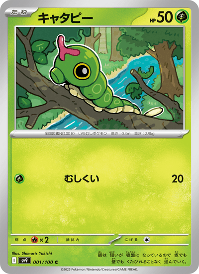 Raupy 001/100 Battle Partners Pokémon Karte