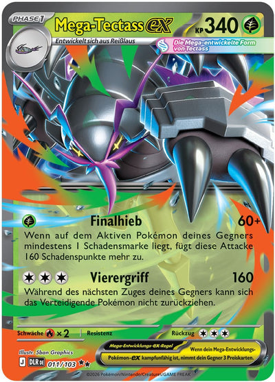 Mega-Tectass-ex 011/103 Delta-Herrschaft Pokémon Karte