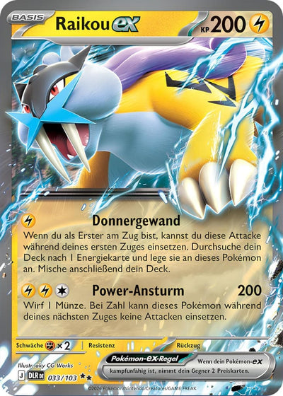 Raikou-ex 033/103 Delta-Herrschaft Pokémon Karte