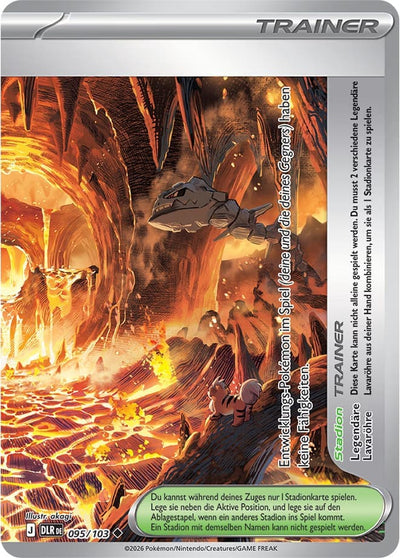 Legendäre Lavaröhre 095/103 Delta-Herrschaft Pokémon Karte