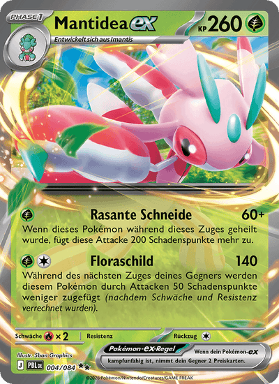 Mantidea-ex 004/084 Dunkelnacht Pokémon Karte
