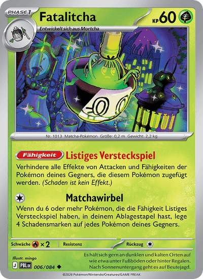 Fatalitcha 006/084 Dunkelnacht Pokémon Karte