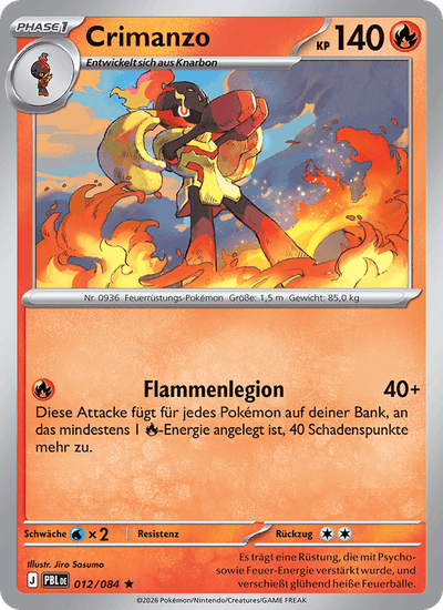 Crimanzo 012/084 Dunkelnacht Pokémon Karte
