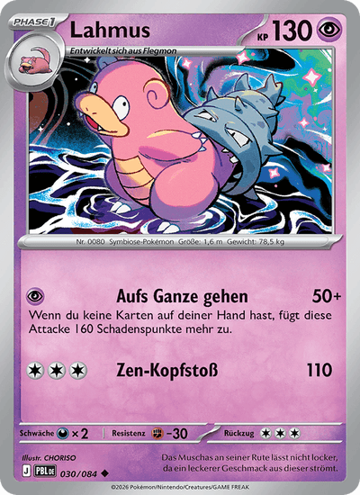 Lahmus 030/084 Dunkelnacht Pokémon Karte