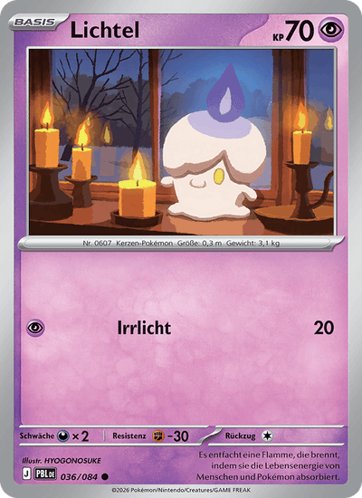Lichtel 036/084 Dunkelnacht Pokémon Karte