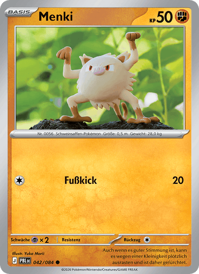 Menki 042/084 Dunkelnacht Pokémon Karte
