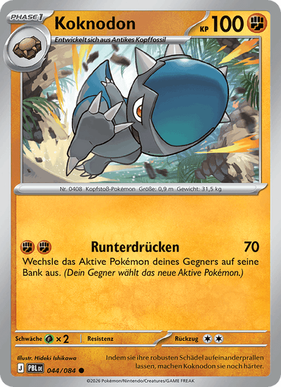 Koknodon 044/084 Dunkelnacht Pokémon Karte