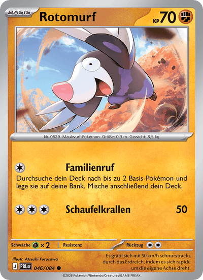 Rotomurf 046/084 Dunkelnacht Pokémon Karte