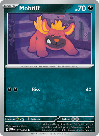 Mobtiff 057/084 Dunkelnacht Pokémon Karte