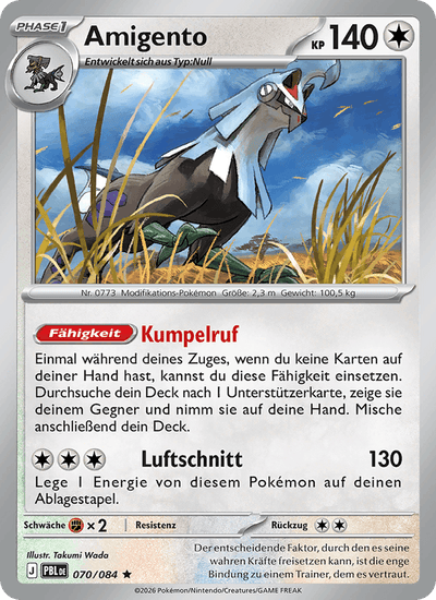 Amigento 070/084 Dunkelnacht Pokémon Karte