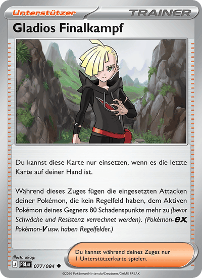 Gladios Finalkampf 077/084 Dunkelnacht Pokémon Karte